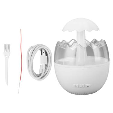 Imagem de Umidificador de ar drip de água Branco ruído noturno de terapia leve com precipitação ajustável 5H Timer para o quarto Material abds de escritório 450 ml Capacidade