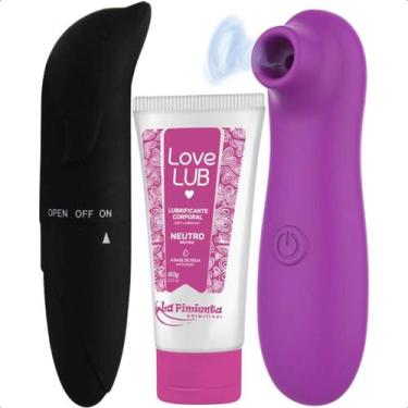 Imagem de Kit Sex Shop Feminino Gel Lubrificante Deslizante Neutro, Vibrador Gol