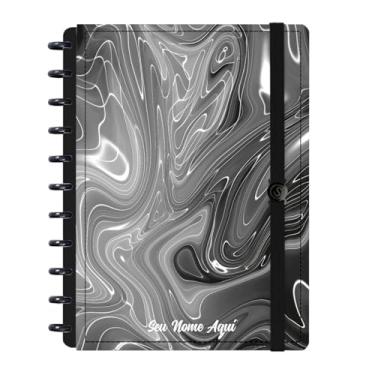 Imagem de Caderno de Disco Inteligente Personalizado Iscool G Lírico Abstrato Abyssal Flow Preto