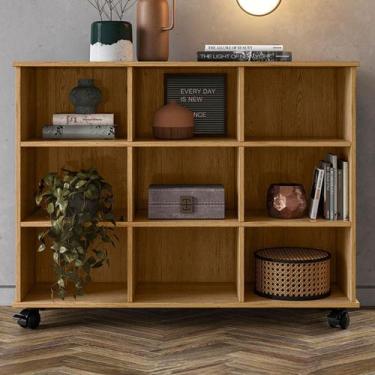 Imagem de Cômoda Infantil 9 Prateleiras Freijó 1478 - Qmovi, Marrom, Moderno