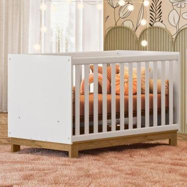 Imagem de Berço Mini Cama 2 em 1 Q Encanto Branco Acetinado - Qmovi, Branco, Mod