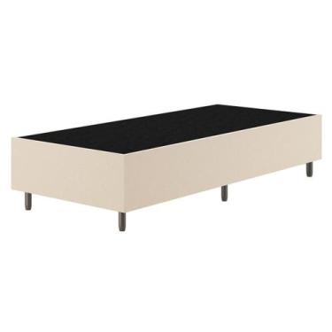 Imagem de Base de Cama Box Solteiro Fit 88x188 Cm Creme - Vian