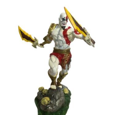 Imagem de Boneco Kratos 35cm Colecionável Estátua em Resina Miniatura Enfeite - 