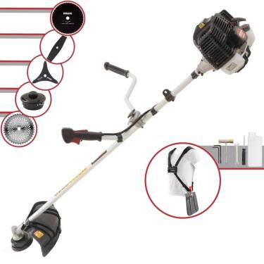 Imagem de Roçadeira Aparador de Grama Kawashima KW52LE À Gasolina 2,5HP 52cc Com Lâmina Facão + L...