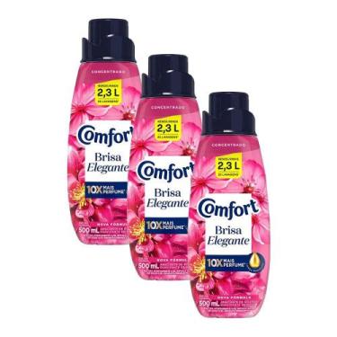 Imagem de Kit 3 Amaciante Concentrado Comfort Brisa Elegante 500ml