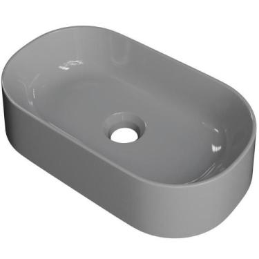 Imagem de Cuba De Apoio Oval Para Banheiro Lavabo Laila C01 O42w Cinza - LYAM DE