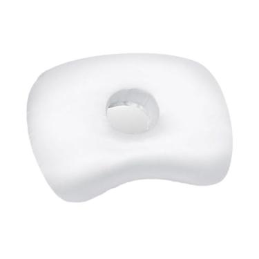 Imagem de IEUDNS Travesseiro para piercing de orelha, protetor de travesseiro lateral para dormir, capa removível para usar fones de ouvido, brincos confortáveis ​​com, Branco