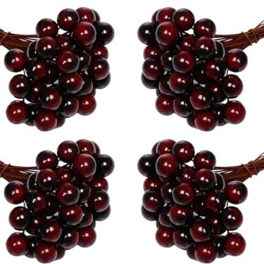 Imagem de Lystaii 200 peças de bagas artificiais de azevinho de 10 mm, bagas falsas de Natal com hastes de arame, palhetas para decoração de árvore de Natal, guirlanda de artesanato, festa (haste vermelha e