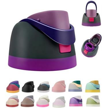 Imagem de Tampa de substituição para garrafa de água Owala FreeSip, peças de reposição compatíveis com Owala Freesip 473 ml, 680 g, 946 ml, 1,134 g, tampa de canudo à prova de vazamento com alça de transporte