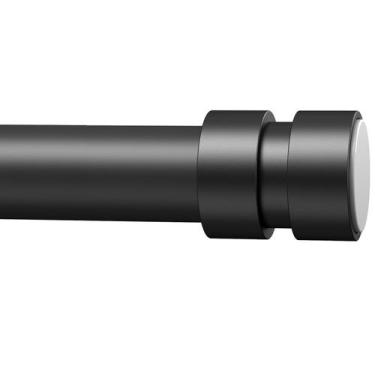 Imagem de Vareta de cortina de tensão BRIOFOX ajustável 81 a 198 cm, preto fosco