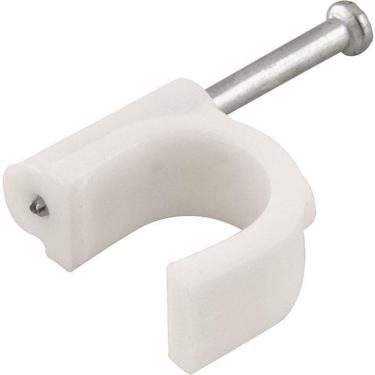 Imagem de Grampo Para Fios 6mm² Branco Redondo Com 100 Peças Vonder