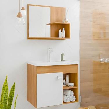 Imagem de Conjunto Gabinete de Banheiro com Cuba Mármore e Espelheira - Rainha d