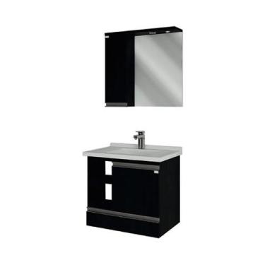 Imagem de Conjunto Gabinete de Banheiro Lisboa com Cuba e Espelheira - Rainha do