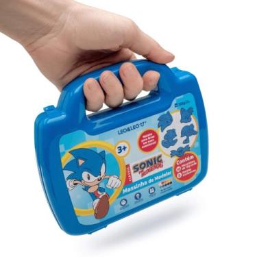 Imagem de Massinha de Modelar Maleta Sonic - Kit c/ 150g 10 Cores + 5 Moldes Leo