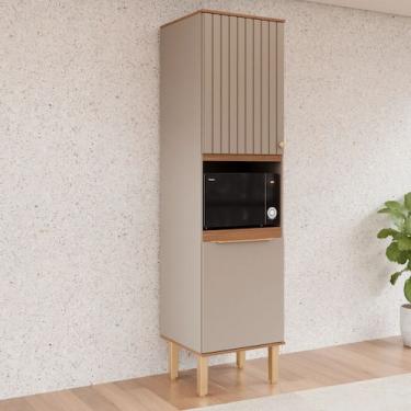 Imagem de Paneleiro Cozinha 2 Portas Nicho Microondas Armário 100% Mdf - Rainha 