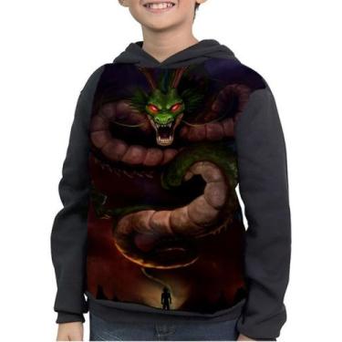 Imagem de Casaco Moletom Infantil Shenlong Goku Dragon Ball Fanart - smoke, Pret
