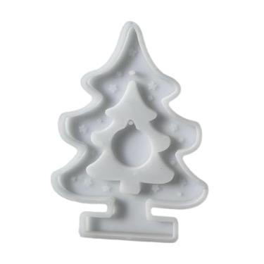 Imagem de Fancyes Enfeite de silicone para árvore de Natal, fundição de resina epóxi para base de castiçal, decoração de casa faça você mesmo, artesanato para festas