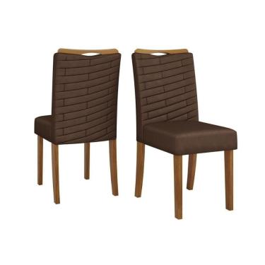 Imagem de Cadeira Sala De Jantar Julia Freijó-suede Moca Marrom - Dj Móveis