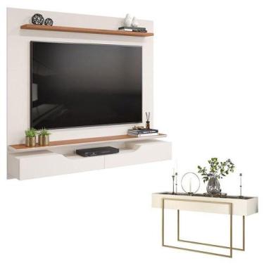 Imagem de Painel Para Levi Off White Freijó E Aparador Para Sala Petri Off White