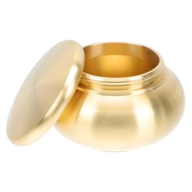 Imagem de PRETYZOOM 1 pote hermético de cobre para incenso em pó para cremes em pó