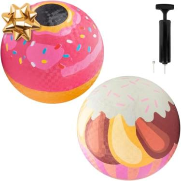 Imagem de Gaga Ball Xtreme Pacote com 2 - Bolas de Parque Doces de 21 cm com Bomba de Ar - Bolas de Borracha Durável para Kickball, Dodge Ball, Andebol, Quatro Quadrados, Acampamento, Jogos de Festa Infantil -