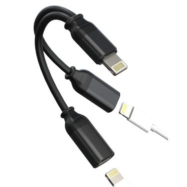 Imagem de Fone de ouvido Lightning Jack 2 em 1, conversor de microfone, fones de ouvido, acessórios de carregamento, cabo auxiliar, dongle carregador, para iPad Air Mini para iPhone 14, 13, 12, 11 Pro Max