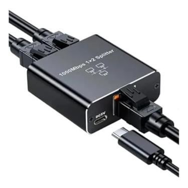 Imagem de Switch Divisor De Rede 1x2 Giga 100/1000mpbs Ativo alta velocidade