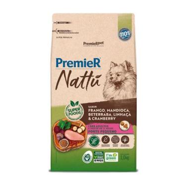 Imagem de Ração Premier Nattu Cães Adultos Pequeno sabor Frango e Mandioca 1 Kg 