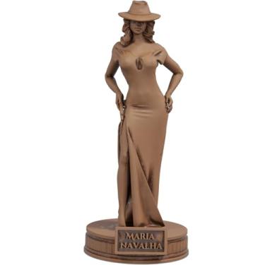 Imagem de Estátua Maria Navalha Imagem Umbanda Candomblé (Cor Madeira)