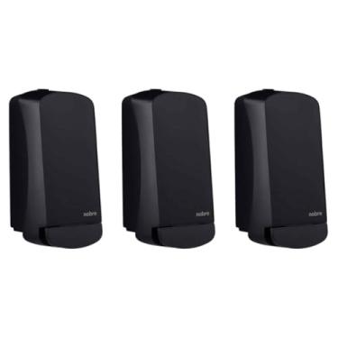 Imagem de Kit Conjunto 3 Dispenser para Sabonete Espuma 800ml com Reservatório - Preto