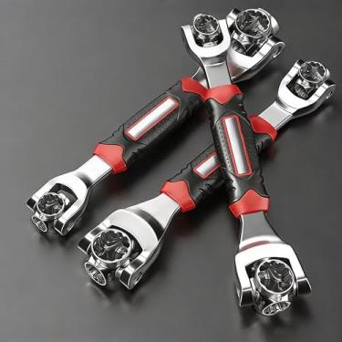 Imagem de Chave de torque 52 em 1, chave de soquete multifuncional 8 em 1, aço com alça antiderrapante - ferramenta profissional para mecânicos, remoção de roda de pneu de carro, reparo de motocicleta