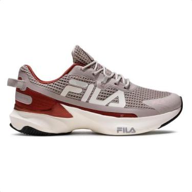 Imagem de Tênis Feminino Fila Recovery - Caminhada - Academia, Cinza, Vinho, 37