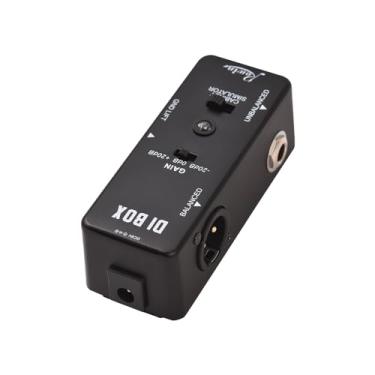 Imagem de Luocute Pedal de Guitarra DI Box, Mini Pedal de Efeitos de Distorção Ultrabaixa Com Simulador de Gabinete e Interruptor de Ganho, para Saída Desequilibrada Balanceada de Baixo de