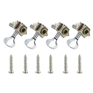Imagem de RiToEasysports Pegs de Afinação de Guitarra, 4 Peças de Afinadores de Ukulele Cabeças de Máquina Botões de Cordas 2 Esquerda 2 Direita Afinadores de Engrenagem Aberta Acessório de Substituição