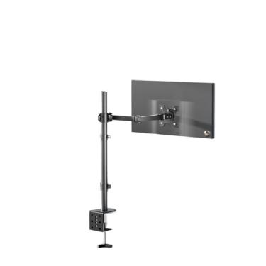 Imagem de Suporte de monitor para computador desktop cantilever elevador giratório de cabeça para baixo dormitório braçadeira de cabeceira tipo perfuração de mesa (braço curto versão perfurada coluna 40 cm)