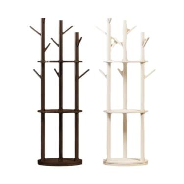 Imagem de Cabide de chão, cabide de chão, cabide de roupas de quarto, não ocupa espaço, cabide vertical para sala de estar, casaco, árvore (branco, A) (Y A)