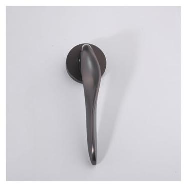 Imagem de Fechadura silenciosa de liga de zinco para quarto, cozinha, maçaneta de madeira, fechadura dividida para porta de casa (cinza escovado)