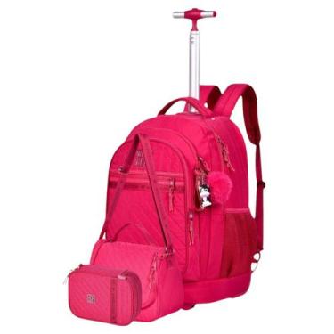 Imagem de Mochila De Rodinhas e Costas + Lancheira Térmica + Estojo 100 Lápis Re