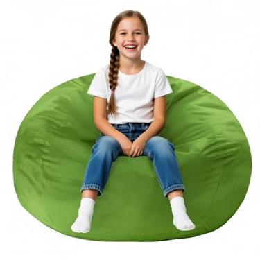 Imagem de Cansunna Poltronas para pufe de 6 m, pufes confortáveis, pequenos sacos de feijão com enchimento de espuma de memória, cadeira de saco de feijão em gota, capa lavável na máquina, sofá preguiçoso para