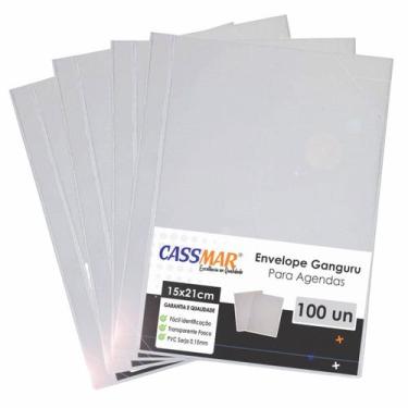 Imagem de Envelope Canguru Cristal para agenda 15cmx21cm Cassmar 100 Un