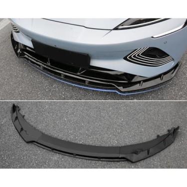 Imagem de Spoiler do para-choque dianteiro do carro, parte de modificação do difusor de lábios, compatível com capa protetora de para-choque de vedação, acessórios de carro (preto brilhante)