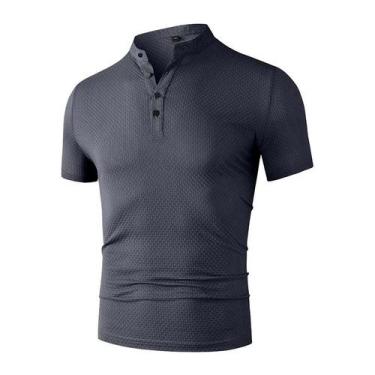 Imagem de Camisa Polo Masculina Casual De Negócios Com Estampa Floral Em Cor Sól