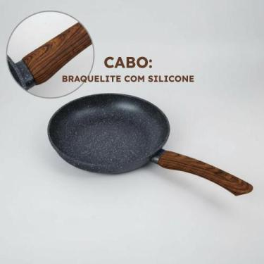 Imagem de Frigideira Nanocêramico Antiaderente Fogão A Gás Indução Preparar Alim