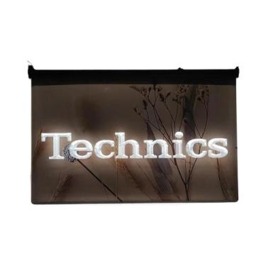 Imagem de Letreiro De LED Neon 3D Com Design De Toca-Discos DJ Para Decoração De