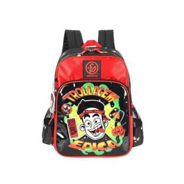 Imagem de Mochila Enaldinho Costas Escolar Youtuber Preto Juvenil