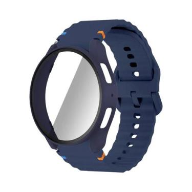 Imagem de Pulseira De Silicone Para Relógio Samsung 40mm 44mm Com Protetor De Te