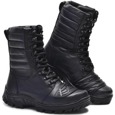 Imagem de Coturno Segurança EPI Couro Cano Alto Confortável Resistente-Masculino