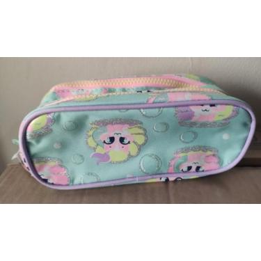 Imagem de Estojo pequeno duplo gata sereia verde agua un - PUKET