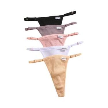 Imagem de Tangas De Algodão Ajustáveis Para Mulheres, G-String Sem Costura, Tama