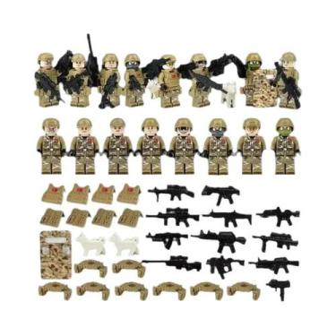 Imagem de Bonecos Humanoídos Camuflados De Soldados Ranger: Mini Blocos De Monta